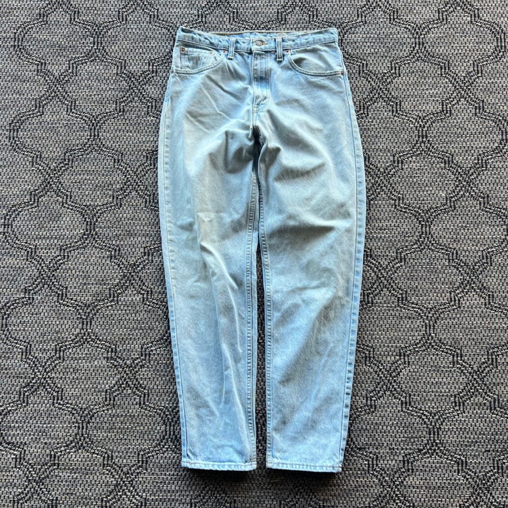 Levis 550 Jeans Mens 33x32 Light Blue Tapered Leg Vintage 90s Relaxed Fit